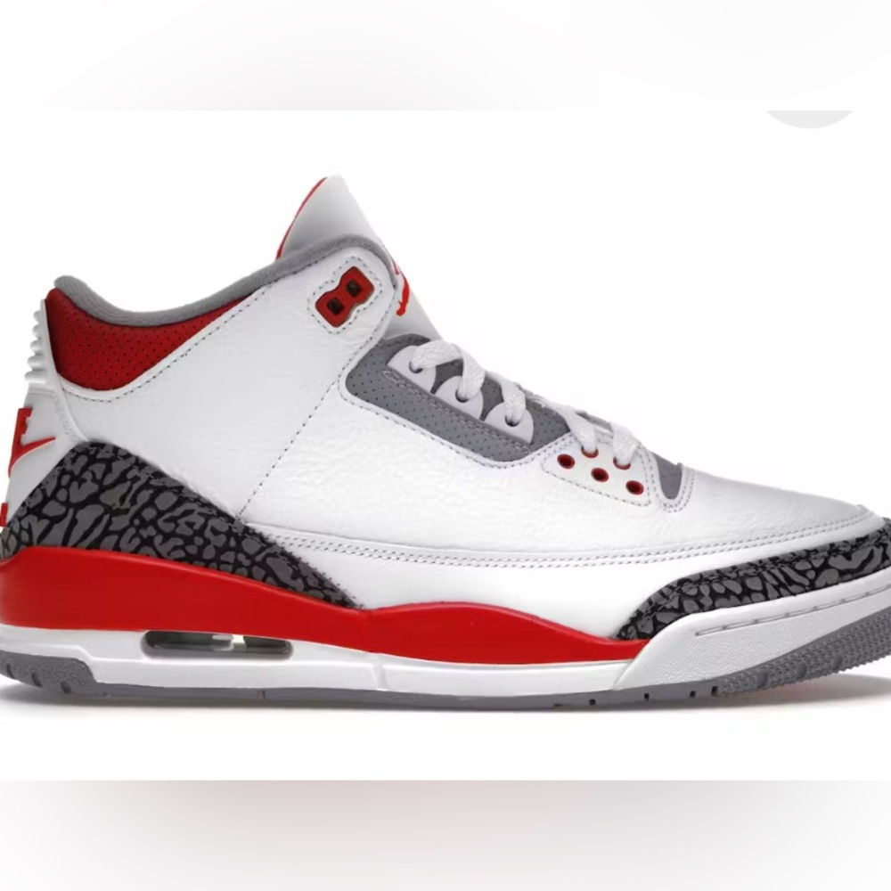 Fire red Jordan 3s Authentic